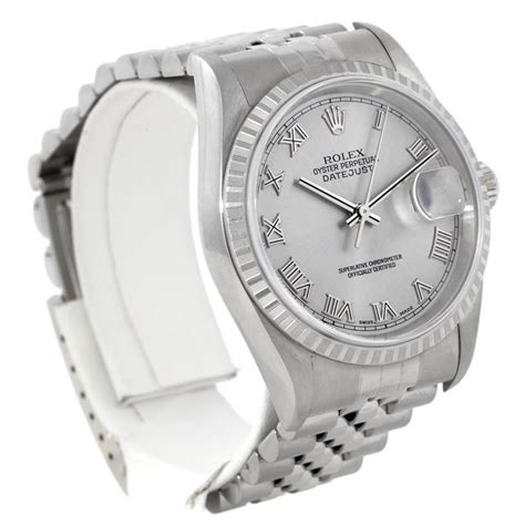 Rolex Datejust Roman 16234 16220 16220 Dial Quadrante silver.